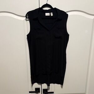 Chico's Elegant Black Sleeveless Blouse